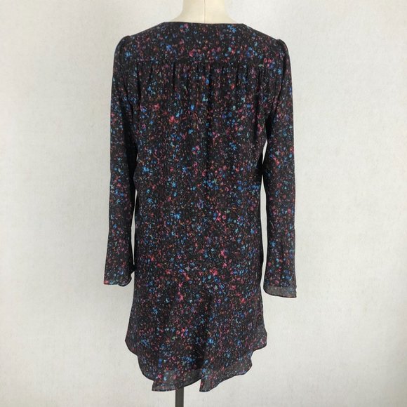 Parker NWT $398 Women's Medium Long Sleeve Ruffle Mini Ditsy Floral Shirt Dress - Picture 3 of 12